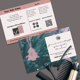 Photo Christmas Gift Certificate Promotional Flyer