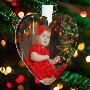 Photo Christmas Gift Ornament w Year or Text