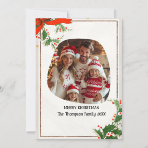 Photo Christmas Holiday Card Modern Holiday