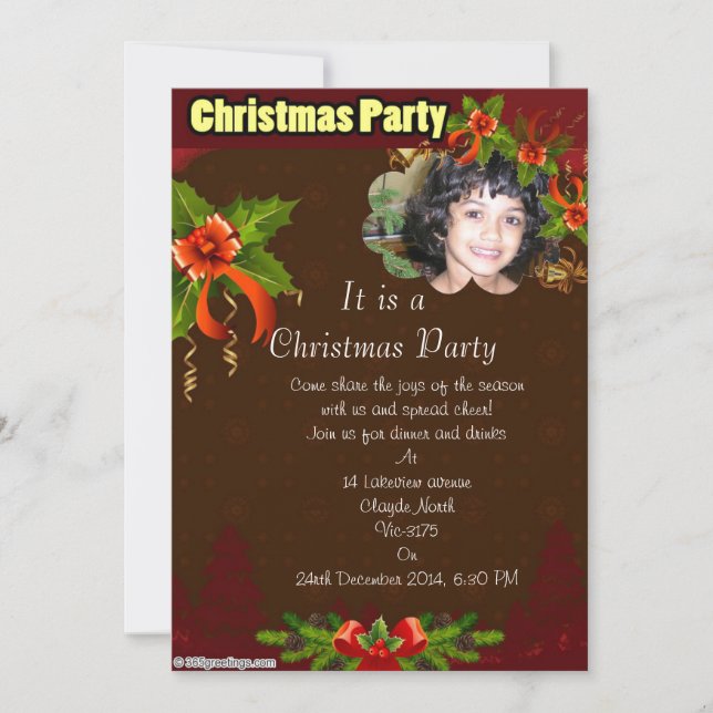 Photo Christmas Ivitation Invitation (Front)