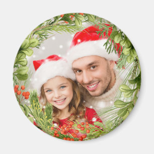 Photo Christmas Magnet Christmas Wreath