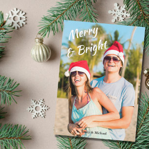 Photo Christmas Merry and Bright Holiday Card