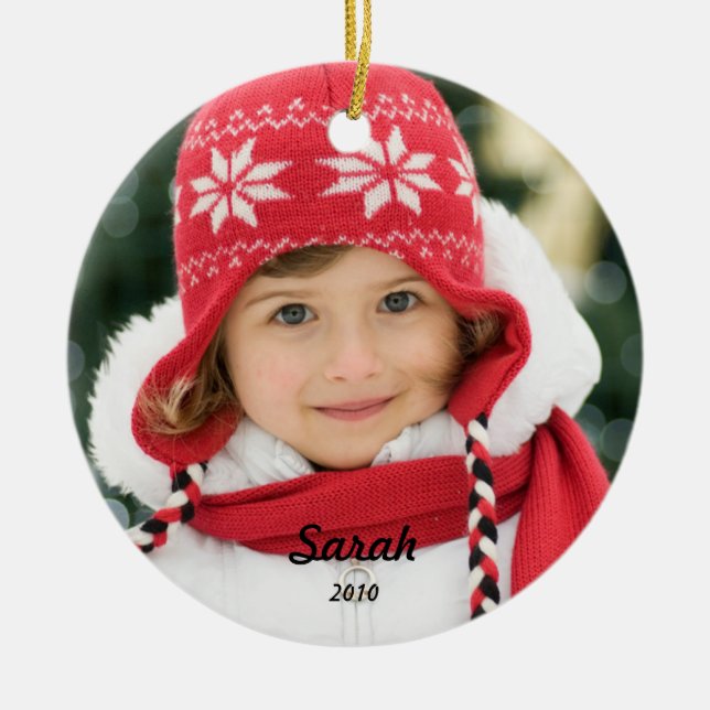 Photo Christmas Ornament (Front)