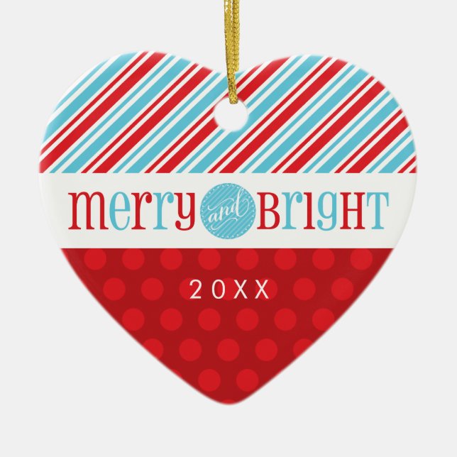 PHOTO CHRISTMAS ORNAMENT :: merry & bright 1 (Front)