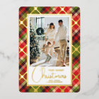 Photo Christmas Plaid Gold
