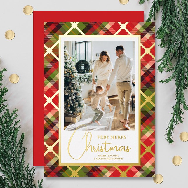 Photo Christmas Plaid Gold (Creator Uploaded)