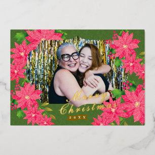 Photo Christmas Poinsettia Green