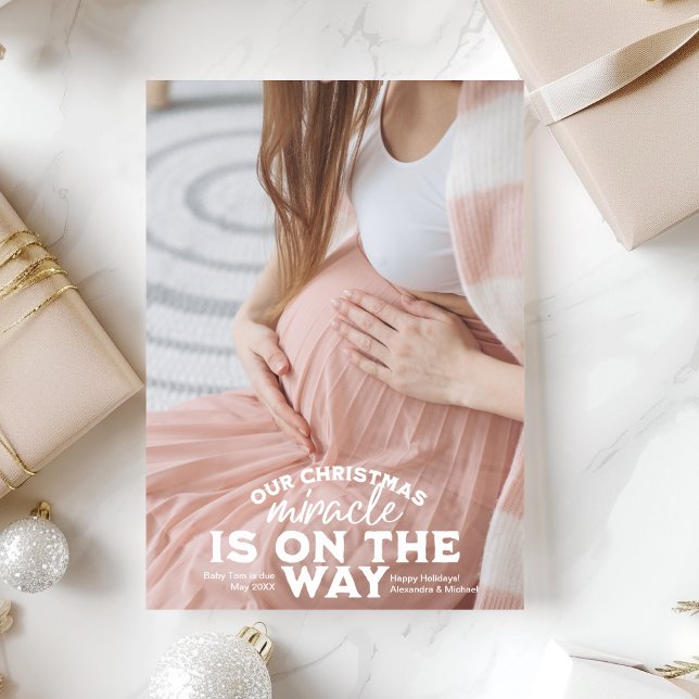 Photo Christmas Pregnancy Announcement (Creator Uploaded)