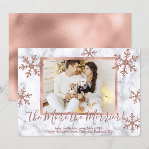 Photo Christmas Pregnancy Announcement Cards