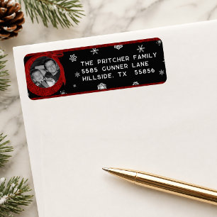 Photo Christmas Return Address Label