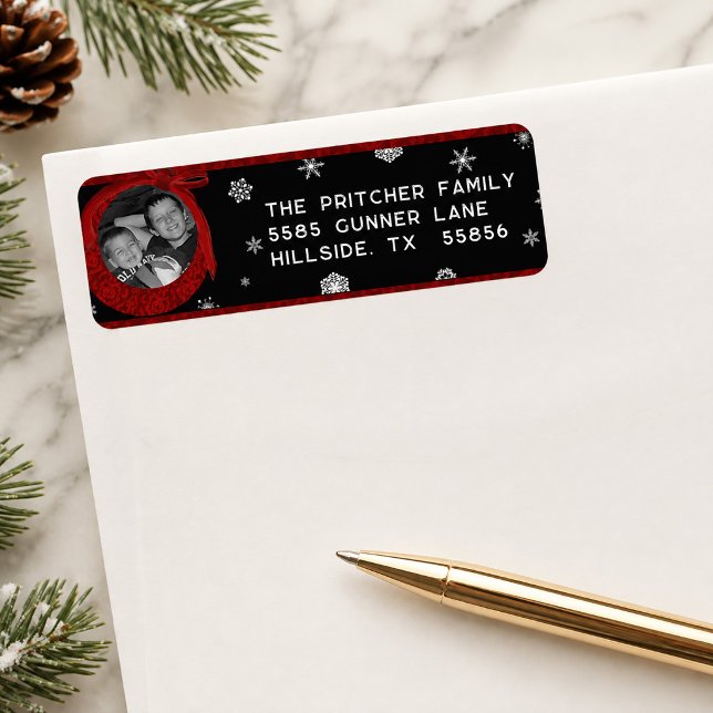 Photo Christmas Return Address Label (Photo Christmas Return Address Label)