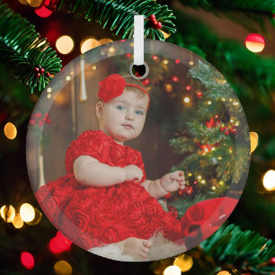 Photo Christmas Tree Gift Glass Tree Decoration