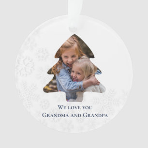 Photo Christmas Tree Template Grandparents Ornament