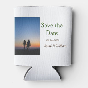 Photo classic white elegant typography wedding mod can cooler