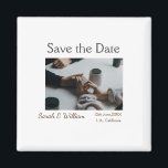 Photo classic white elegant typography wedding mod magnet<br><div class="desc">design</div>