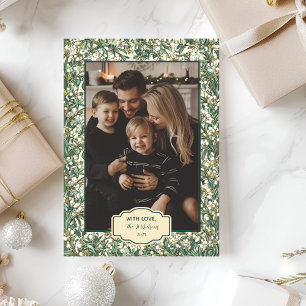 Photo Classic Winter Greenery Christmas Holiday Card