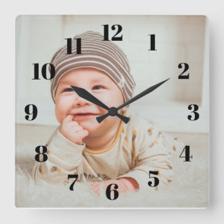 Photo Clock Custom Wall Clock Add Your Own Photo