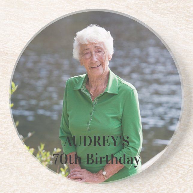 Photo Coasters For 70th Birthday (Front)