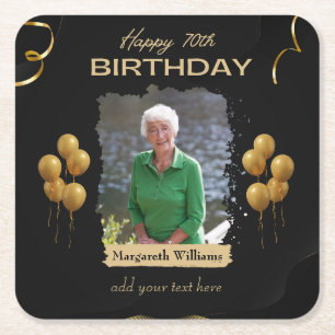 Photo Coasters For 70th Birthday