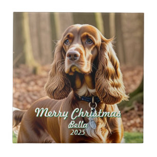 Photo Cocker Spaniel KEEPSAKE Personalise Tile
