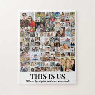 Photo Collage 100 Pictures 11x14 Bestie Friendship Jigsaw Puzzle