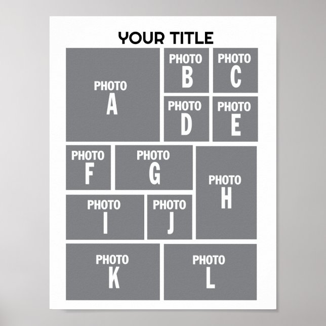 Photo Collage 12 photo layout  Poster (Front)