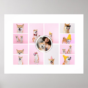 Photo Collage 13 Photographs Personalised Custom Poster