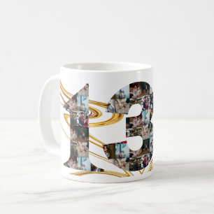 Photo collage 13 year anniversary gifts by year coffee mug