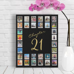 Photo Collage 21st Birthday Chapter 21 Faux Canvas Print<br><div class="desc">Celebrate the milestone of someone special's 21st birthday in a special way with this faux canvas print featuring a 32-photo collage template! This stunning creation is a one-of-a-kind and meaningful way to commemorate the 21st chapter of their life and will be proudly displayed in their home. Perfect for any special...</div>