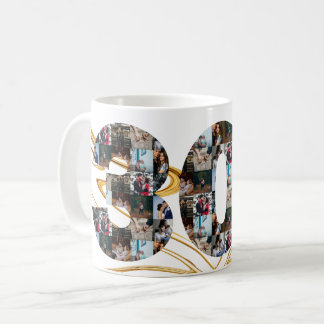 Photo collage 30 year anniversary gifts by year coffee mug