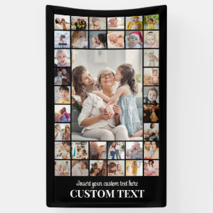 Photo Collage 35 Picture Custom 3x5 Vertical Party Banner