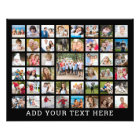 Photo Collage 45 Photos Personalised Black