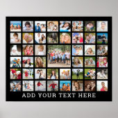 Photo Collage 45 Photos Personalised Custom Colour Poster (Front)