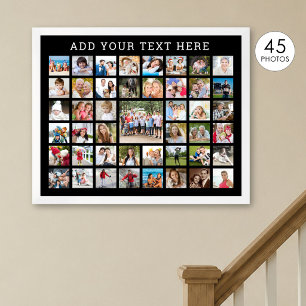 Photo Collage 45 Photos Personalised Custom Colour Print