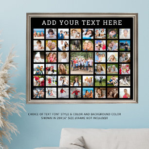 Photo Collage 45 Photos Personalised Custom Colour Print