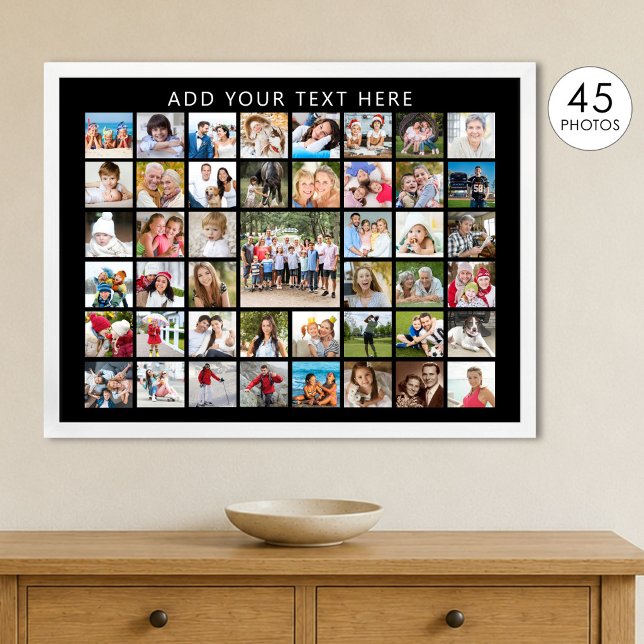 Photo Collage 45 Photos Personalised Custom Print (Creator Uploaded)