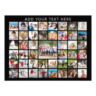 Photo Collage 45 Photos Personalised Custom Print
