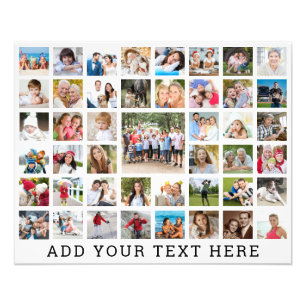 Photo Collage 45 Photos Personalized Custom Color