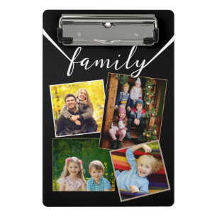 Photo Collage 4 Pictures Custom Family Themed Mini Clipboard