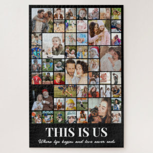 Photo Collage 50 Picture 20x30 Family Children Kid Jigsaw Puzzle