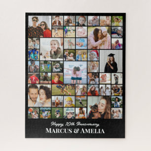 Photo Collage 50 Picture 8x10 16x20 Wedding Couple Jigsaw Puzzle