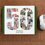 Photo Collage 50th Birthday Number 50 Personalised Mouse Pad<br><div class="desc">Create your own personalised mouse pad for a unique 50th birthday gift. The number 50 photo collage is on a white background with modern forest green borders. The design includes up to 17 different photographs - in different shapes and sizes - to give you the plenty of flexibility in placing...</div>