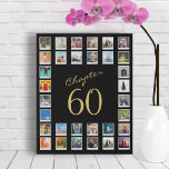 Photo Collage 60th Birthday Chapter 60<br><div class="desc">Celebrate a special 60th birthday with this custom photo collage faux canvas print! Create a beautiful, one-of-a-kind gift for your loved one with our easy-to-use 32 photo collage template. Perfect for anniversaries, special occasions, or just to show your appreciation, this personalised keepsake will bring joy and memories to last a...</div>
