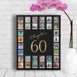 Photo Collage 60th Birthday Chapter 60 Family<br><div class="desc">Are you looking for a special 60th birthday gift for someone special? Our beautiful faux canvas print family photo collage is the perfect way to show your love and appreciation. With 32 photographs, you can capture moments from the past and present, intimate family gatherings, and snapshots of happy times. This...</div>