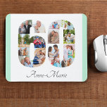 Photo Collage 60th Birthday Number 60 Mint Mouse Pad<br><div class="desc">Create your own personalized mouse pad for a unique 60th birthday gift. The number 60 photo collage is on a white background with mint green borders. The design includes up to 15 different photographs - in different shapes and sizes - to give you plenty of flexibility in placing your chosen...</div>