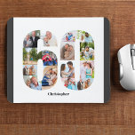 Photo Collage 60th Birthday Number 60 Personalised Mouse Pad<br><div class="desc">Create your own personalised mouse pad for a unique 60th birthday gift. The number 60 photo collage is on a white background with smart charcoal grey borders. The design includes up to 15 different photographs - in different shapes and sizes - to give you the plenty of flexibility in placing...</div>