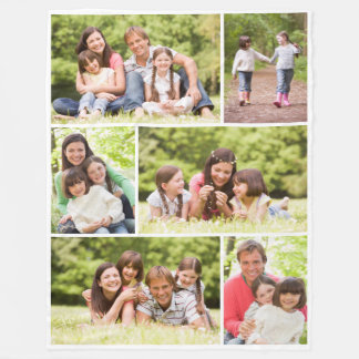Photo Collage 6 Pictures Fleece Blanket