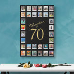 Photo Collage 70th Birthday Chapter 70 Large  Faux Canvas Print<br><div class="desc">Commemorate this special milestone in someone's life with this unique and modern 70th birthday gift. Our large faux canvas print features a photo collage template that can be personalised to reflect your loved one's special day. With its vibrant colours, high-definition resolution, and timeless design, this print will make a distinctive...</div>