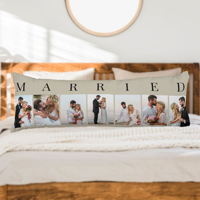 Photo Collage 7 Picture Natural and Black MARRIED Body Cushion (Creator Uploaded)