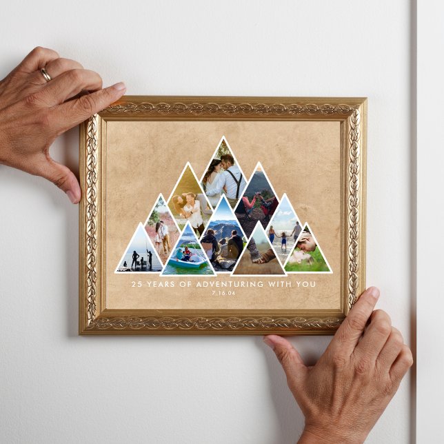 Photo Collage Adventure 25th Anniversary Couples Poster (Creator Uploaded)